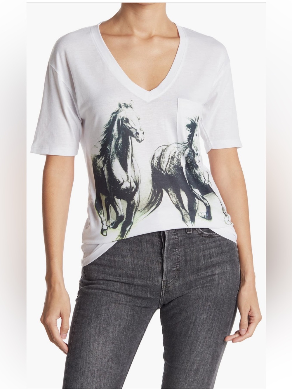 Go Couture V-neck Boyfriend T-shirt